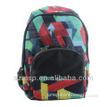 mesh side pocket scroll printing 600D Polyester travel small volume outdoor backpack